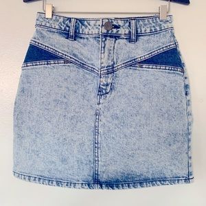 Silence & Noise High Waist Acid Wash Skirt